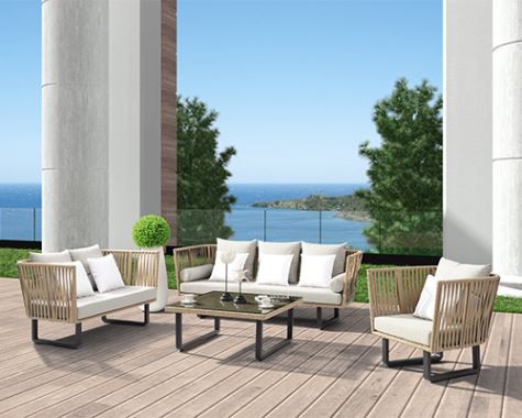 Aluminum Wicker sa gawas Sofa